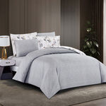 Unique home 6pc leafy super king cotton comforter set 260*240cm image number 1