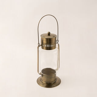Homez gold metal lantern 18*18*41 cm