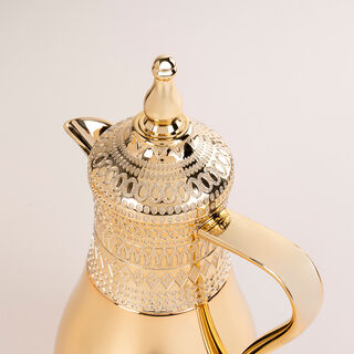 2 Piece Steel Vacuum Flask Set Gold 1L + 0.7L Dallety