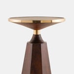 "هومز طاولة جانبية مجموعة سولارا بمرآة لون جوزي 54*45*45سم image number 2