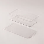 البرتو منظم ثلاجة شفاف مع غطاء 33.2*17.6*7.8سم image number 0