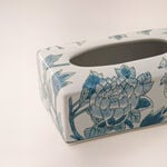 Homez blue and white ceramic tissue box 1*13*9 cm image number 1