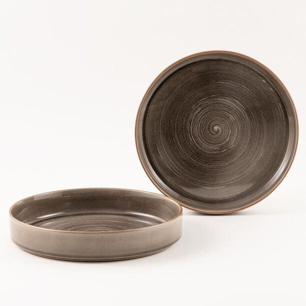 لا ميسا طقم أطباق عشاء فخار من قطعتين، بني image number 0