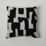 Boutique Blanche jaquard abstract cushion 50*50cm, black and white image number 0