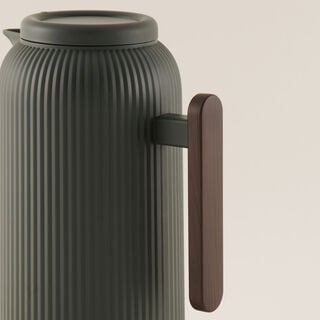 Dallaty Dark Green Plastic Thermos, 1L