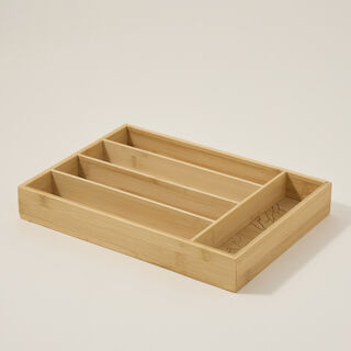 Alberto Bamboo Divided Cutlery Box