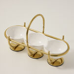 Dallaty white porcelain nut bowl with stand image number 0
