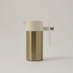 Steel Vacuum Flask 1.2L Arab Graph Matt Gold image number 0