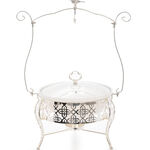 Round Casserole With Warmer Silver image number 1