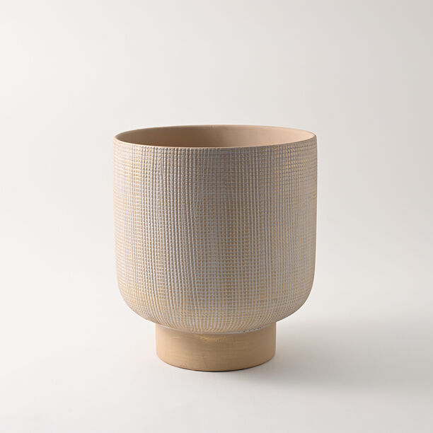 Designers made ceramic planter, beige 27.5*30.5cm image number 0