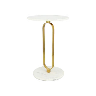 Side Table Top And Bottom Marble 40*55 cm