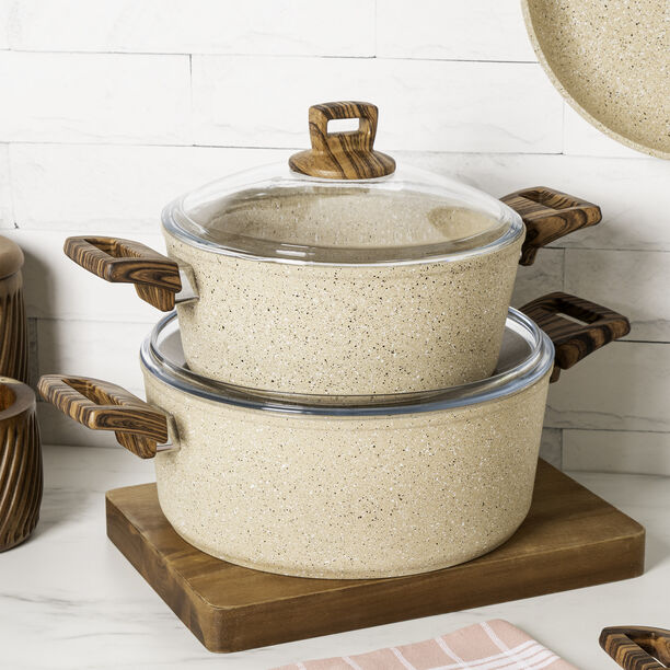 Alberto granite cookware set greystone 7 pcs image number 1