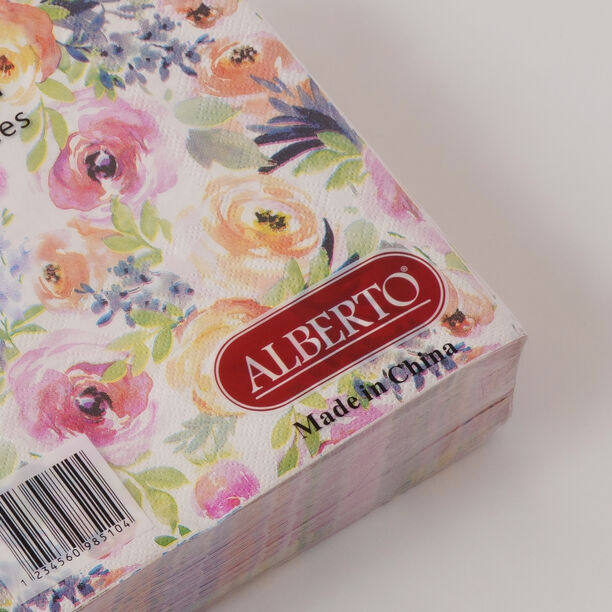 البرتو مناديل ورقية عبوة 30 قطعة، 33*33سم image number 1