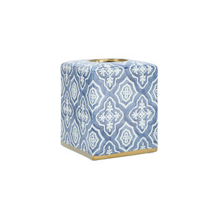 Tissue Box Blue Pattern 13 *13 * 16 cm