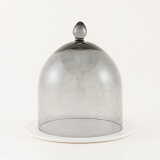 تشكيلة قرطبة لاميسا طبق تقديم بغطاء زجاجي، 30 سم