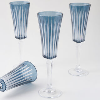 La Mesa Glass Juice Cups Set 4Pcs 180Ml, Blue