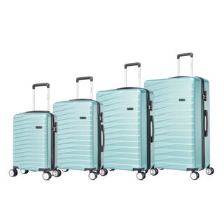 Travel vision durable ABS 4 pcs luggage set, green