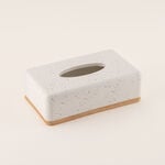 هومز علبة مناديل ريزين أبيض، 26*15*7.1 سم image number 0