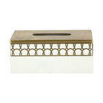 Metal & Wood Tissue Box Qamaryat image number 2