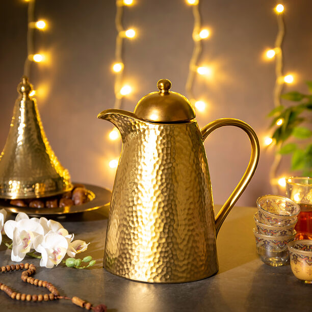 Porcelain Vacuum Flask Manuscript Gold image number 0