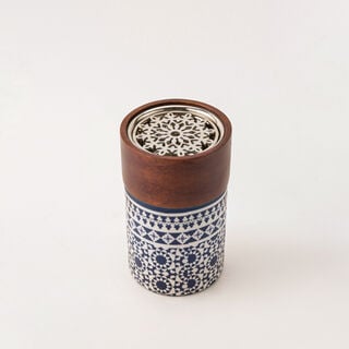 Bahja collection multicolored wood oud burner 9*9*15 cm