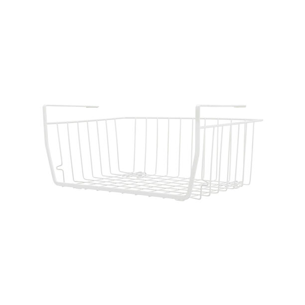 Alberto White Coated Over The Shelf Basket Rack image number 2