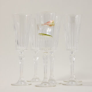 RCR transparent crystal glassware 6 pcs set with base