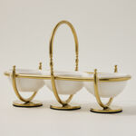 Dallaty white porcelain nut bowl with stand image number 1