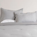 Cottage chevron 2pc comforter set twin 150*220cm microfiber grey image number 1