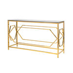 Console Table Gold With Black Glass image number 2