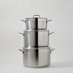Alberto 14pcs stainless steel anett cookware set with glass lids image number 8
