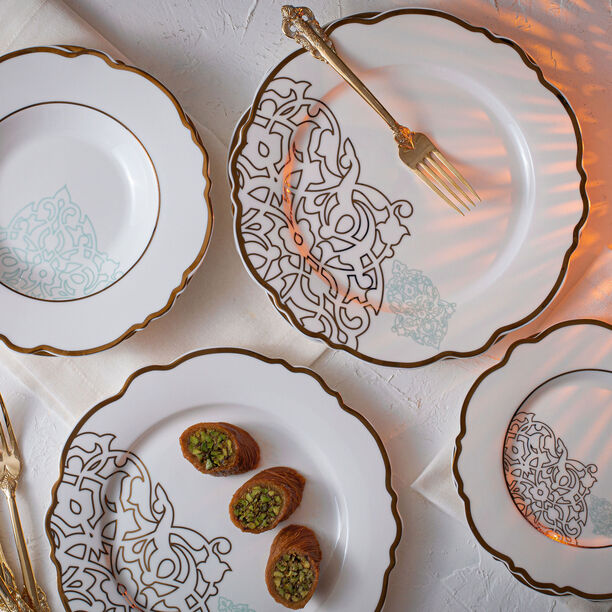La Mesa white porcelain 18 pc dinner set image number 6