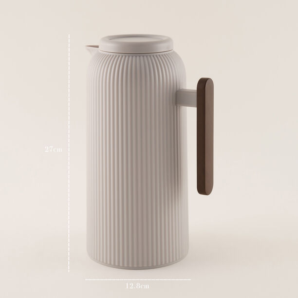 Dallaty Grey Plastic Thermos, 1L image number 2