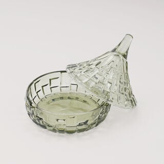 دلتي تمرية زجاج 12.7*12.8سم، أخضر