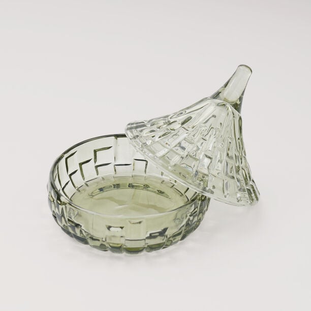 دلتي تمرية زجاج 12.7*12.8سم، أخضر image number 1