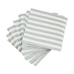Stripes Serving Napkins Paper Square Silver image number 1