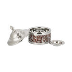 Date Bowl Wood With Steel Cali Silver image number 1