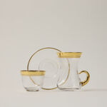 18 Piece Tea Set Gold Rim image number 1