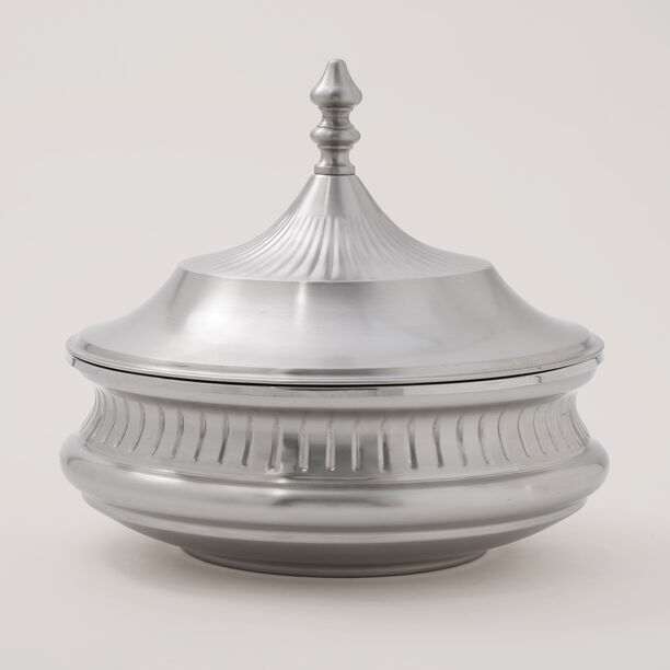 لاميسا حافظة طعام مطلية، فضي مطفي، 27*27*25 سم image number 0