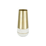 Marble And Aluminum Vase Gold 17*17*38 cm image number 1
