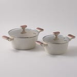 Alberto aluminum 7pcs cookware set, cream image number 1