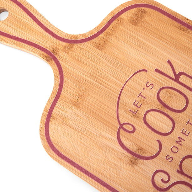Alberto Bamboo Cutting Board With Handle Pink image number 2
