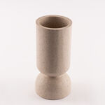 Homez resin huda vase 11.8*11.8*25.2cm, beige image number 1