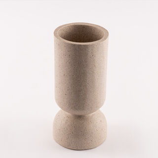 Homez resin huda vase 11.8*11.8*25.2cm, beige