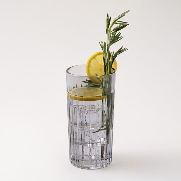 La Mesa Glass Hi Ball Set 4Pcs 400Ml, Grey image number 2