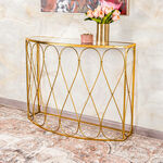 Console Table Round Metal Gold image number 0