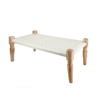 Macrame Wooden Coffee Table 120*50*40 cm