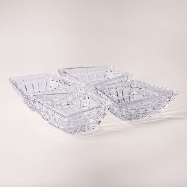 La Mesa 4 pcs rhombus glass bowl small 16.5*14.5*6.6 cm image number 0