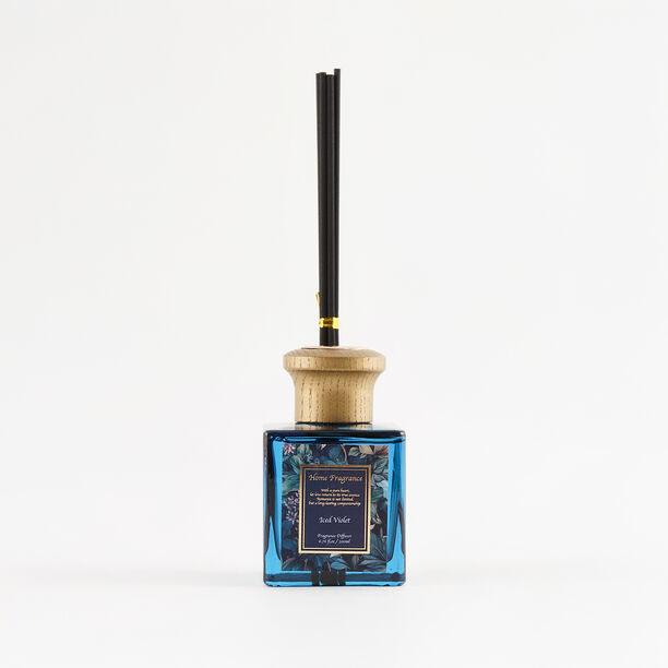 Homez iced violet floral scent glass diffuser with sticks 200ml image number 2