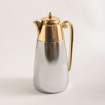 Dallaty set of 2 steel vacuum flask chrome & gold 1L image number 2